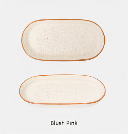 Pastel Speckled Long Plate
