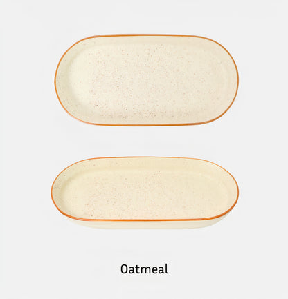 Pastel Speckled Long Plate