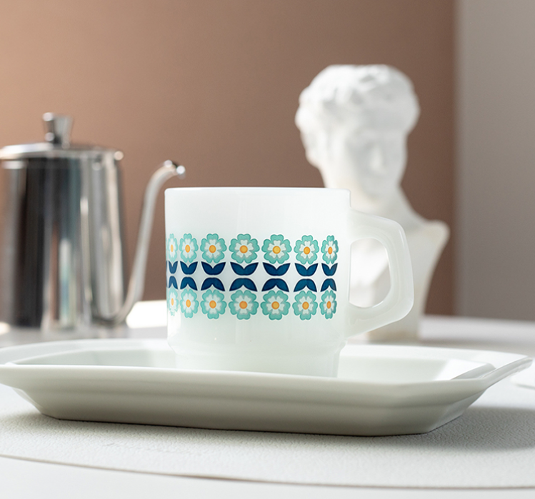 Syracuse Pattern Milk Glass Mug - image 7 of 10