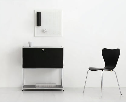 Modular Metal Storage Cabinet with Flip-Down Door