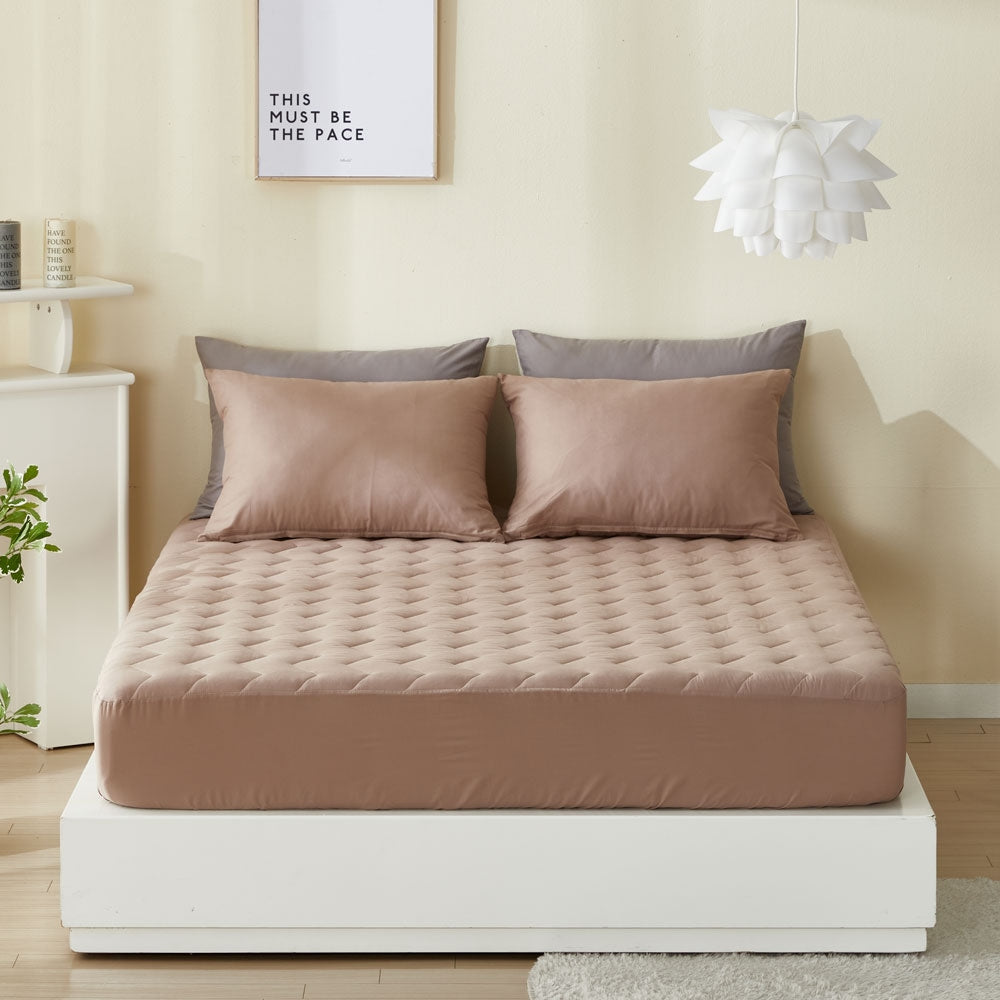 100% Cotton Stay Quilted Mattress Cover - lifestyle