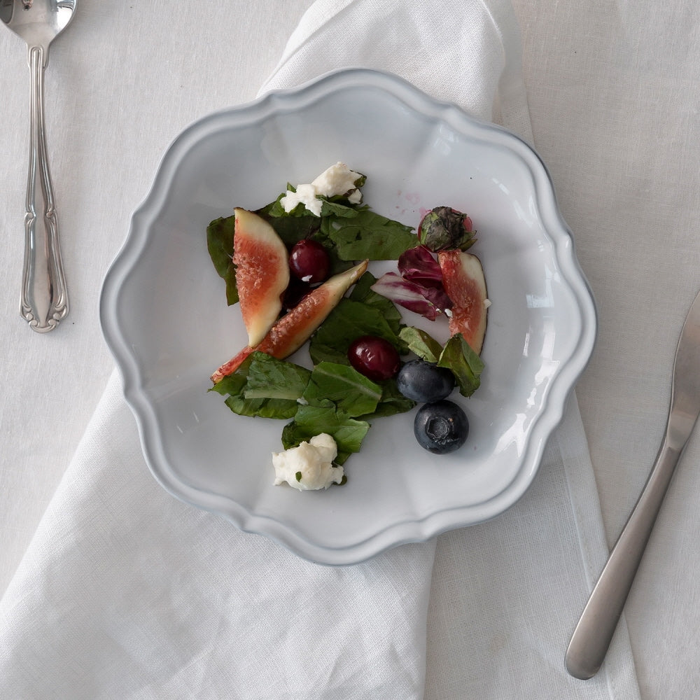 French Pleated Edge Dessert Plate Set
