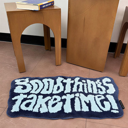 Good Things Take Time Tufted Mini Rug