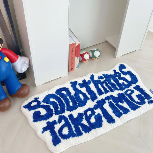 Good Things Take Time Tufted Mini Rug