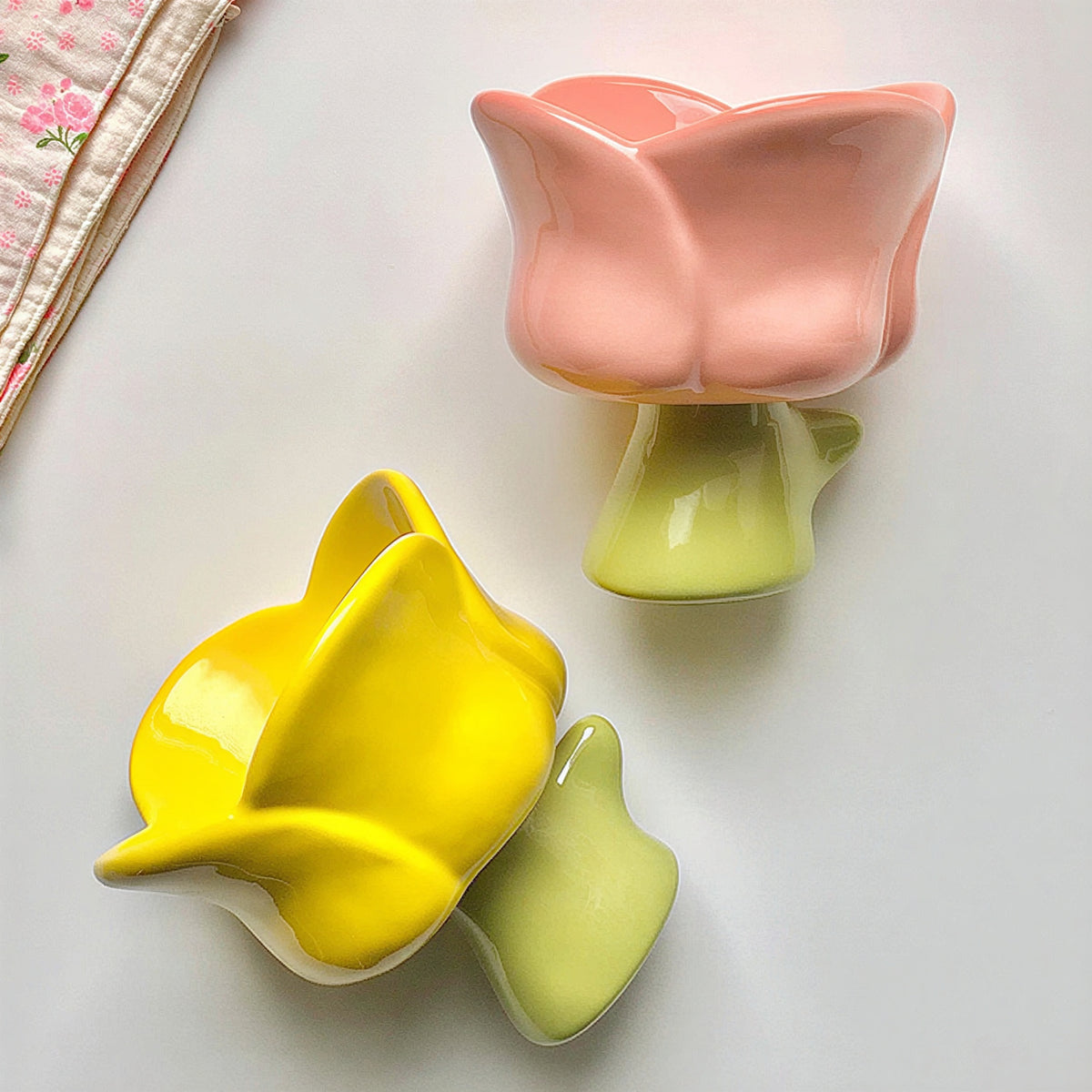 Tulip Dessert Bowl & Flower Spoon Set
