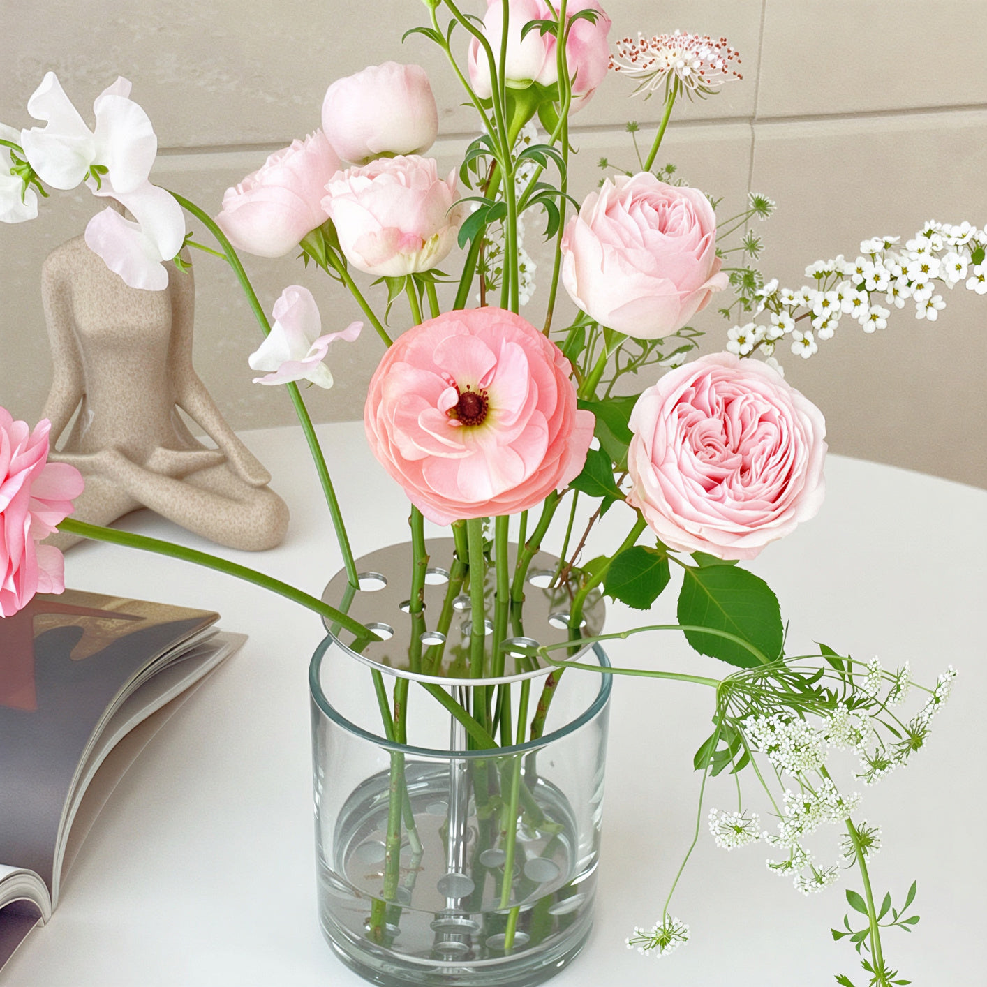 Nerja Stainless Ikebana Vase