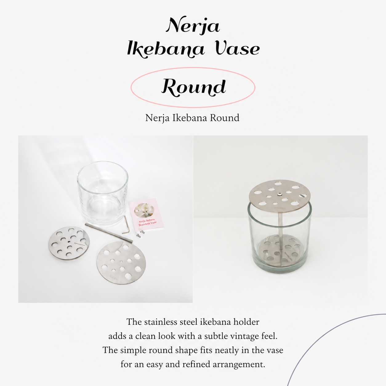 Nerja Stainless Ikebana Vase