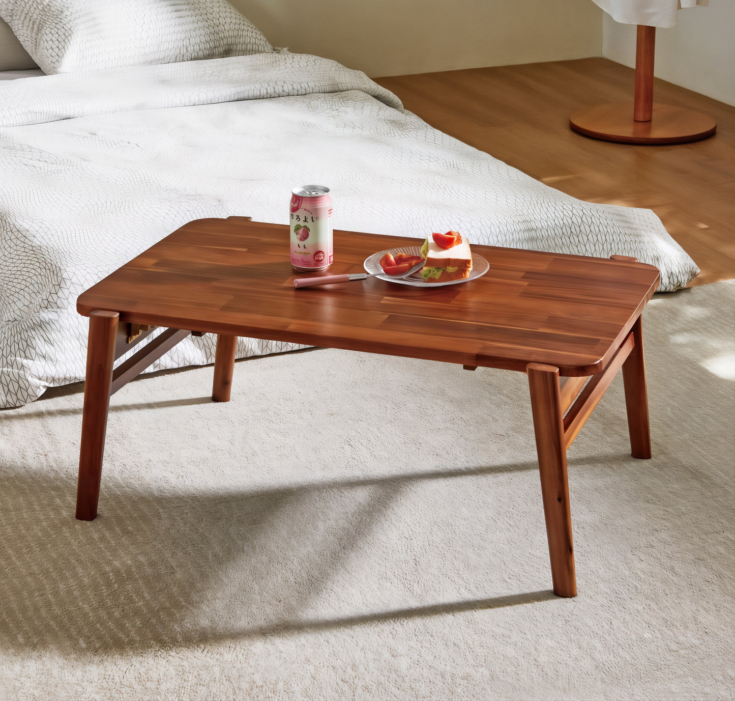 Solid Wood Foldable Low Coffee Table