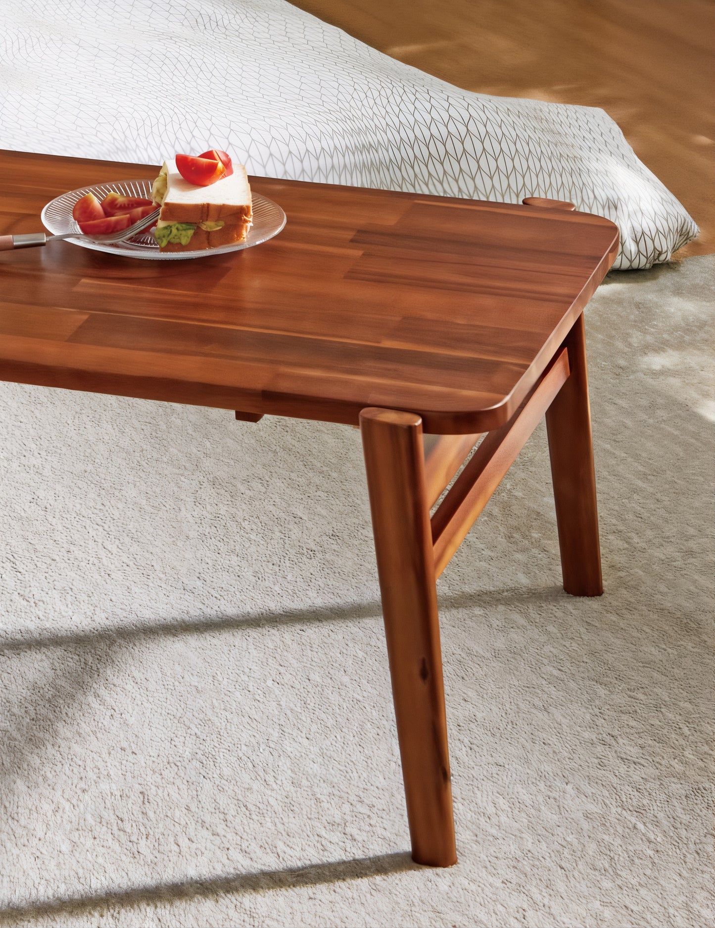 Solid Wood Foldable Low Coffee Table