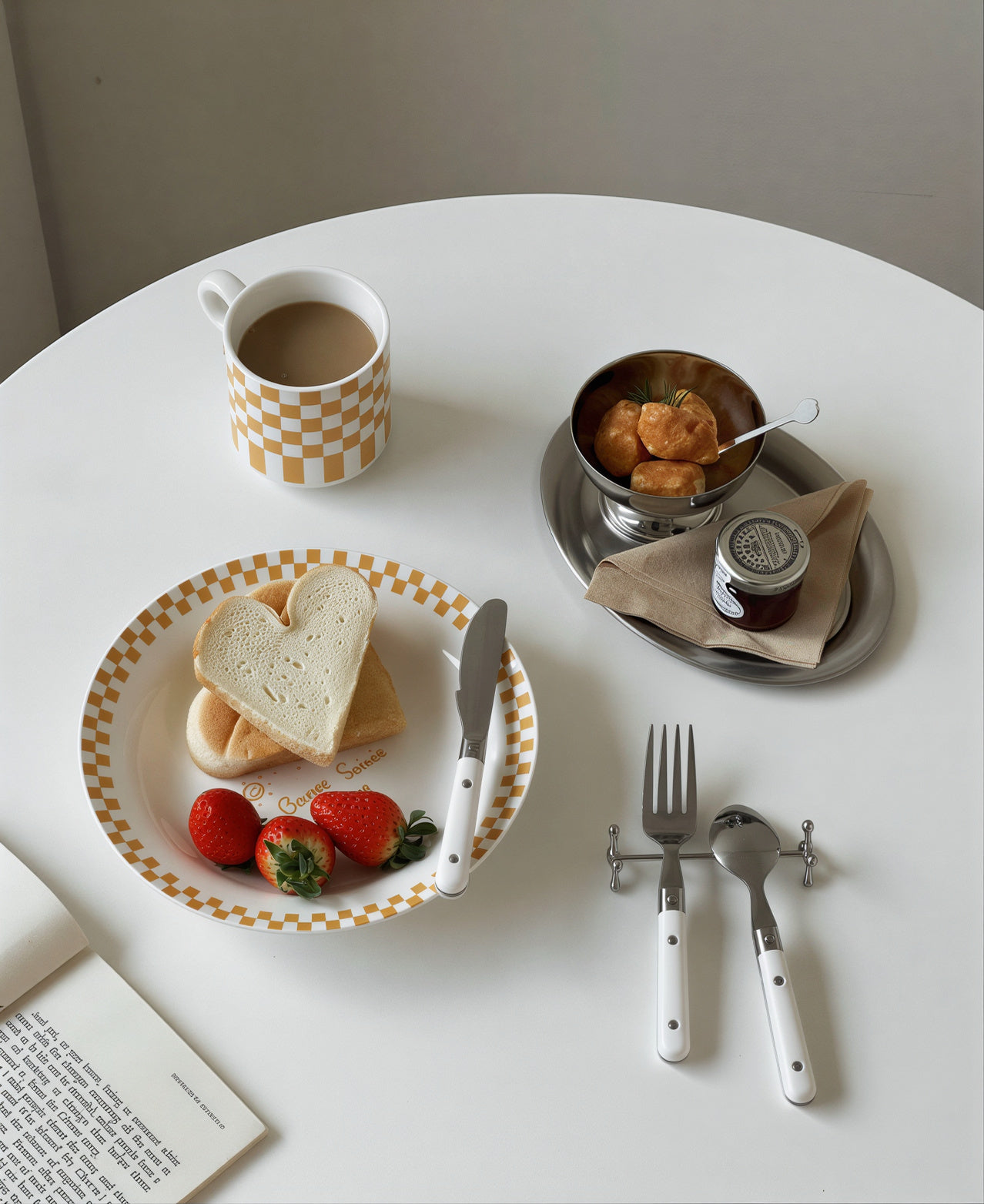 Retro Check Café Plate Set - 2pc