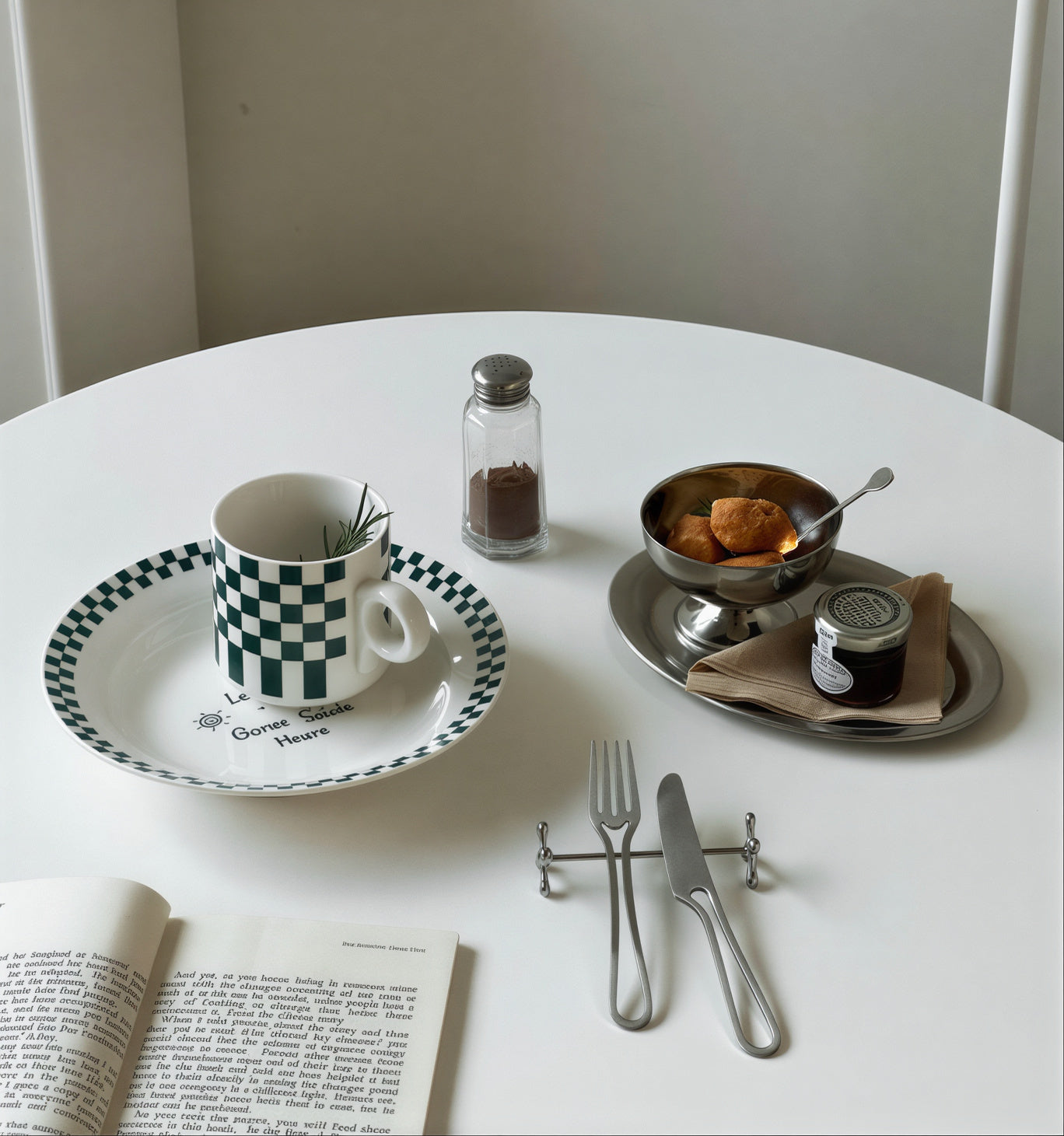 Retro Check Café Plate Set - 2pc