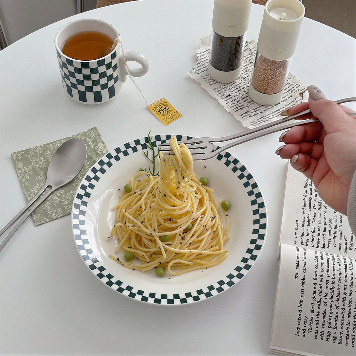 Retro Check Café Plate Set - 2pc - image 10 of 10