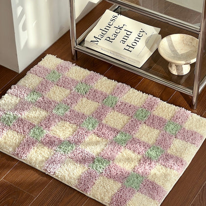 Candy Check Tufted Rug - lifestyle
