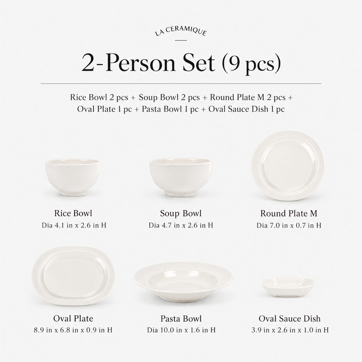 Le Pallet Dinnerware Set for 2 (9-Piece)