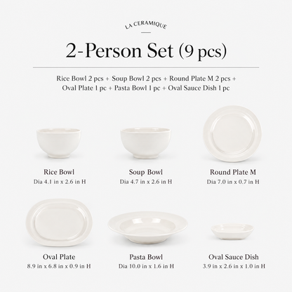 Le Pallet Dinnerware Set for 2 (9-Piece)