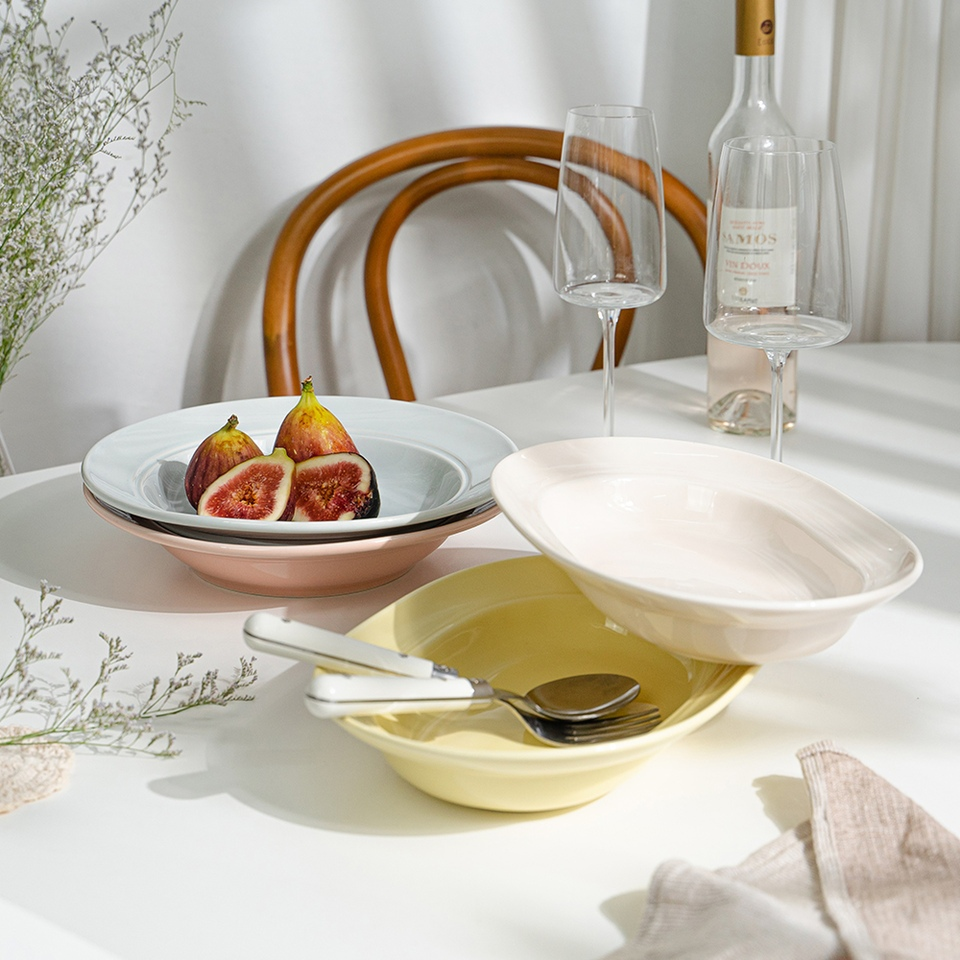 Le Pallet Oval Bowl & Pasta Bowl Set (4-Piece)
