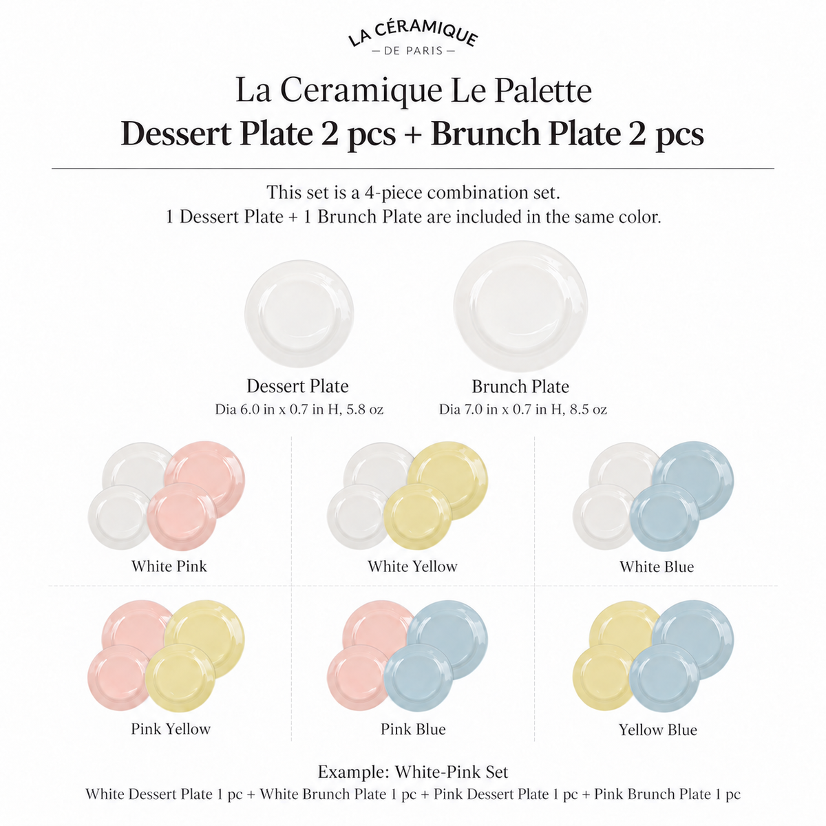 Le Pallet Dessert & Brunch Plate Set (4-Piece)