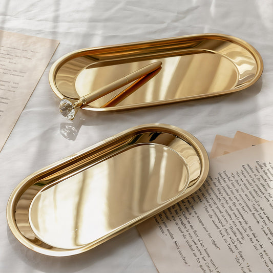 Gold Round Tray