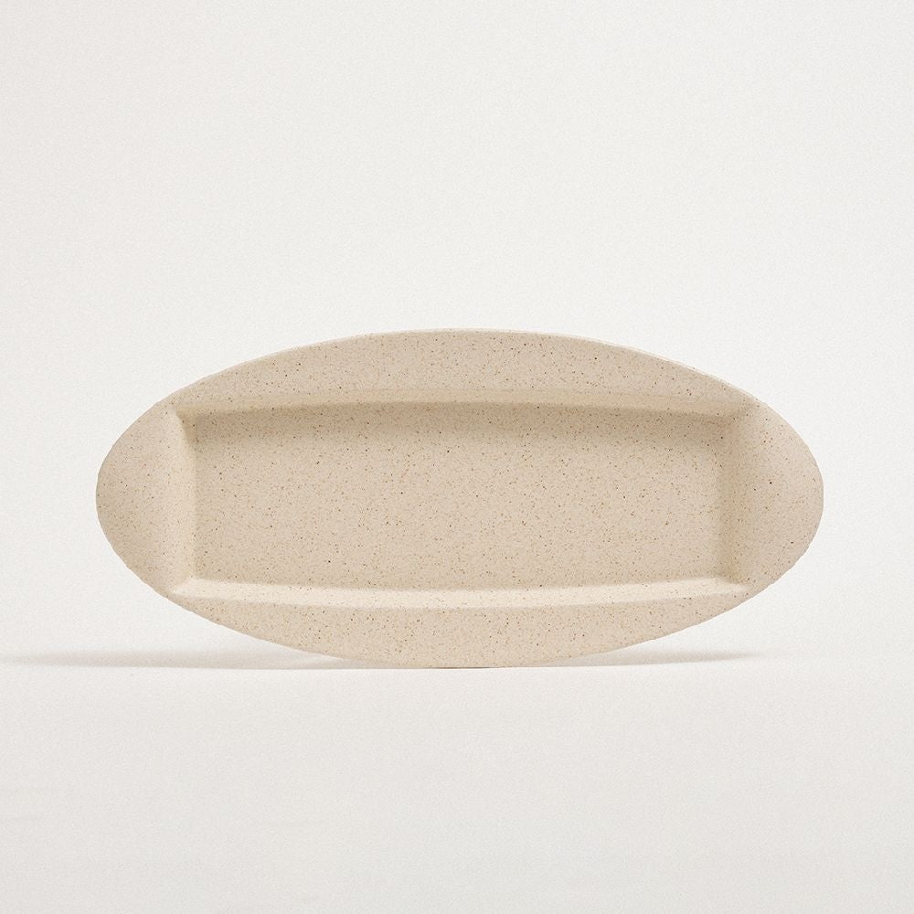 Soil Series Earthen Clay Long Plate - close up