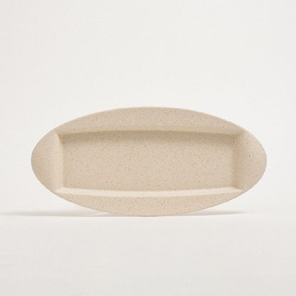 Soil Series Earthen Clay Long Plate - close up