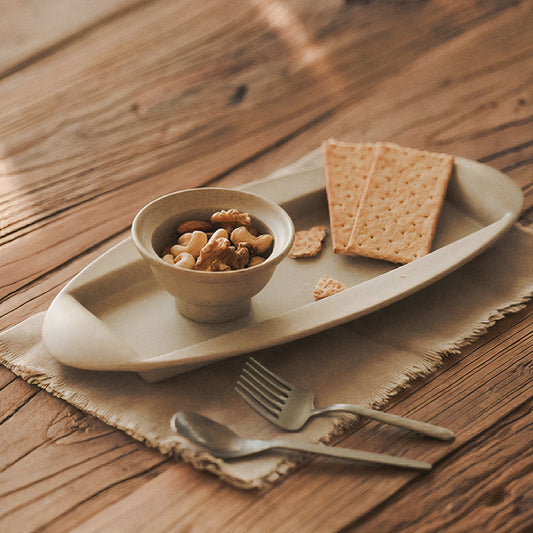 Soil Series Earthen Clay Long Plate