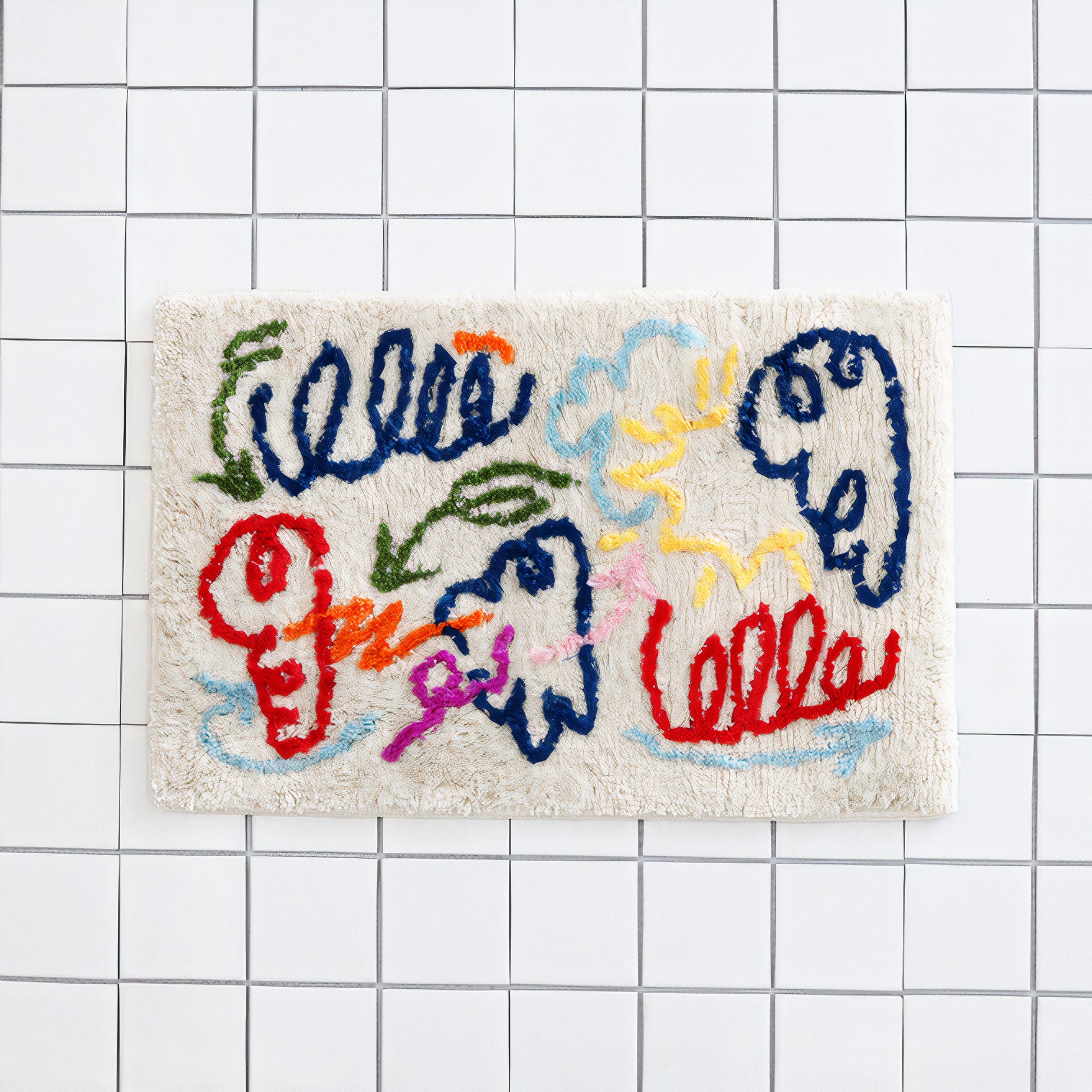 Doodle Pattern Accent Mat - lifestyle