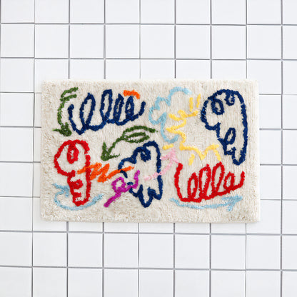 Doodle Pattern Accent Mat - lifestyle