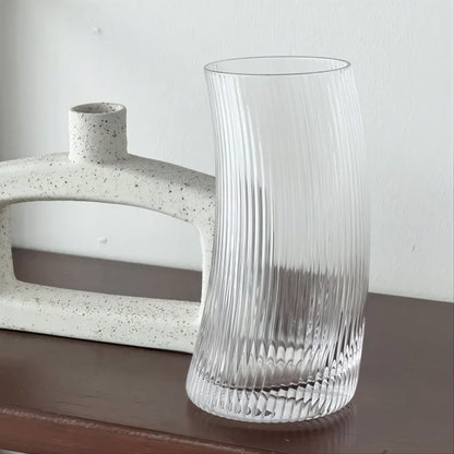 Fluted Arc Glass Tumbler - detail view
