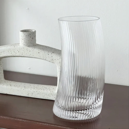 Fluted Arc Glass Tumbler - detail view