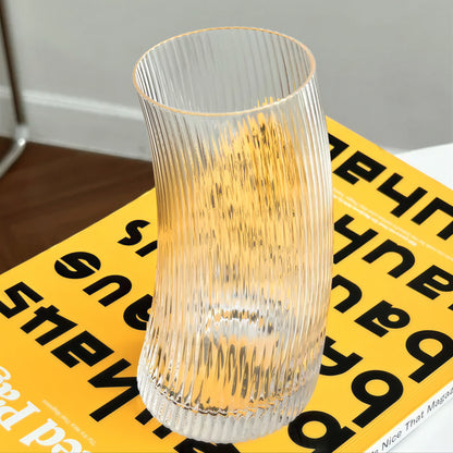 Fluted Arc Glass Tumbler - close up