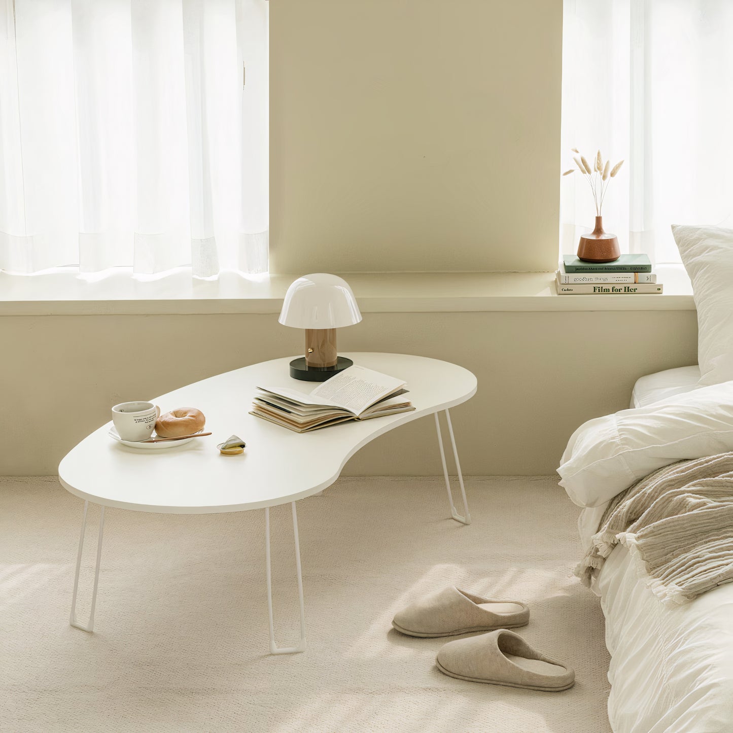 Monde Wave Folding Floor Table