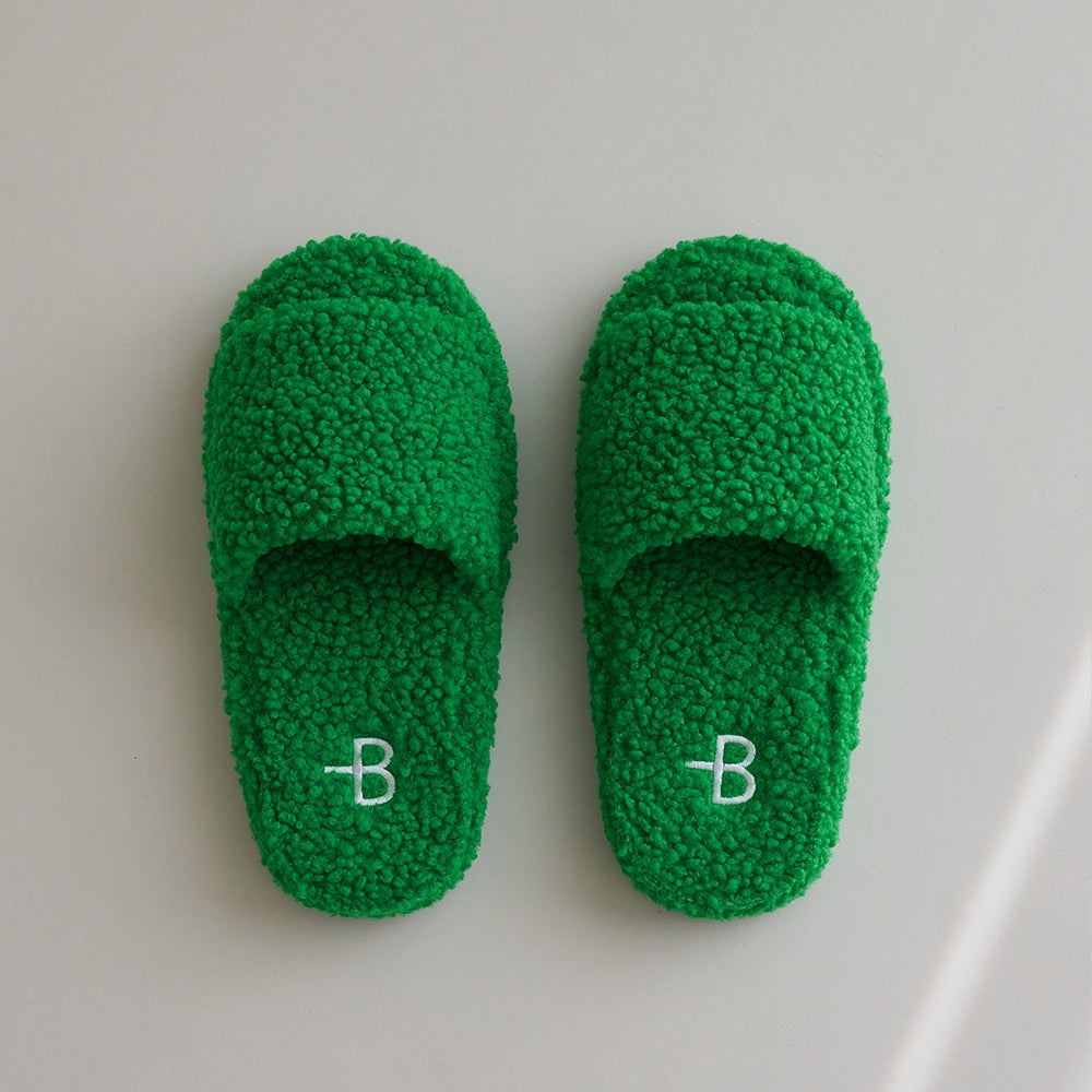 Fluffy Fleece Noise-Reducing Slippers - detail view