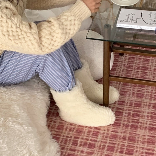 Pure Wool Cloud Boot Slippers