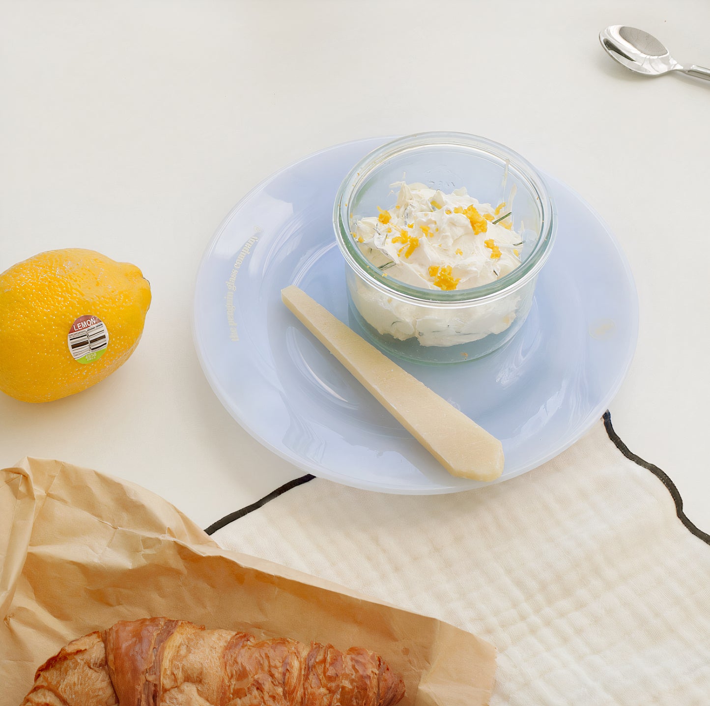 Penguin Milk Glass Dessert Plate (7")