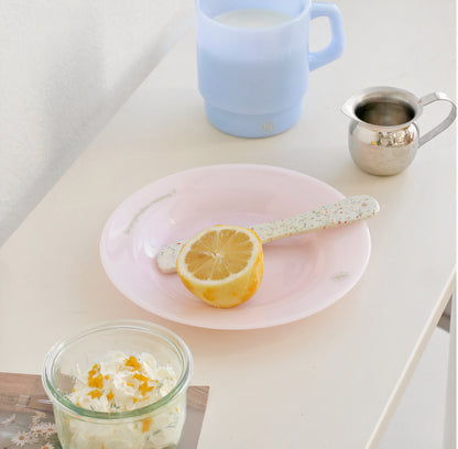 Penguin Milk Glass Dessert Plate (7")