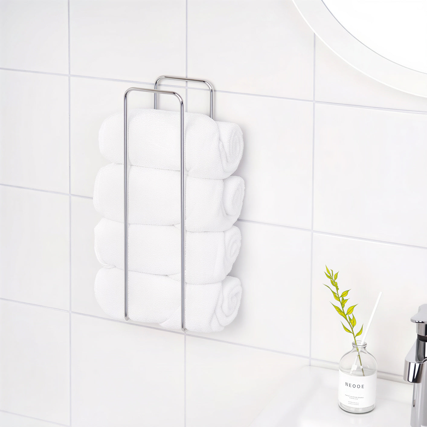 Smart Adhesive Stainless Steel Towel Rack