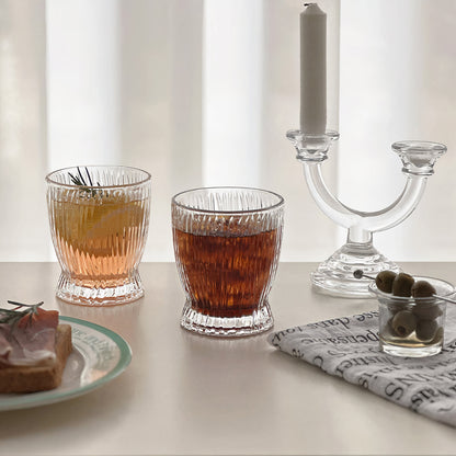 Fluted Waist Glass Cup