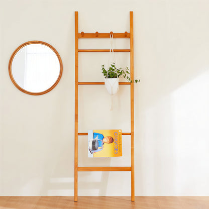Solid Wood Ladder Clothes Rack Stand