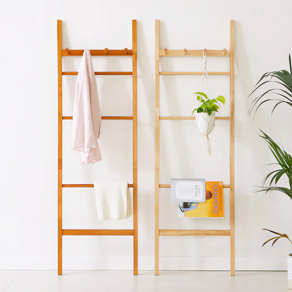 Solid Wood Ladder Clothes Rack Stand