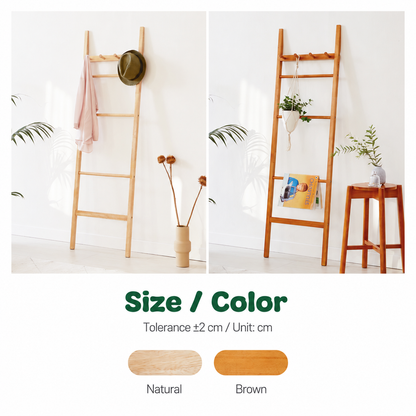 Solid Wood Ladder Clothes Rack Stand