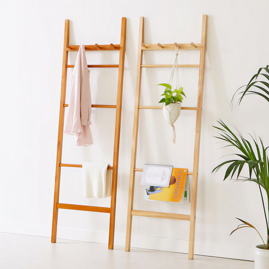 Solid Wood Ladder Clothes Rack Stand