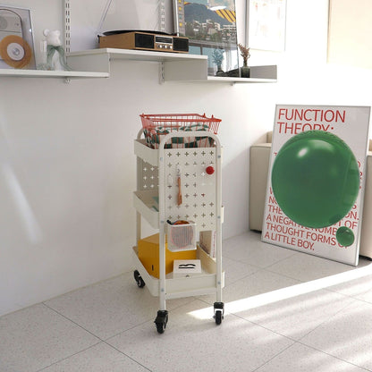 Kinsley Pegboard Utility Trolley Cart