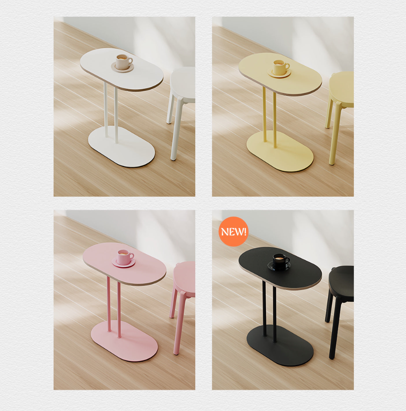 Slim C-Side Sofa Table - detail view
