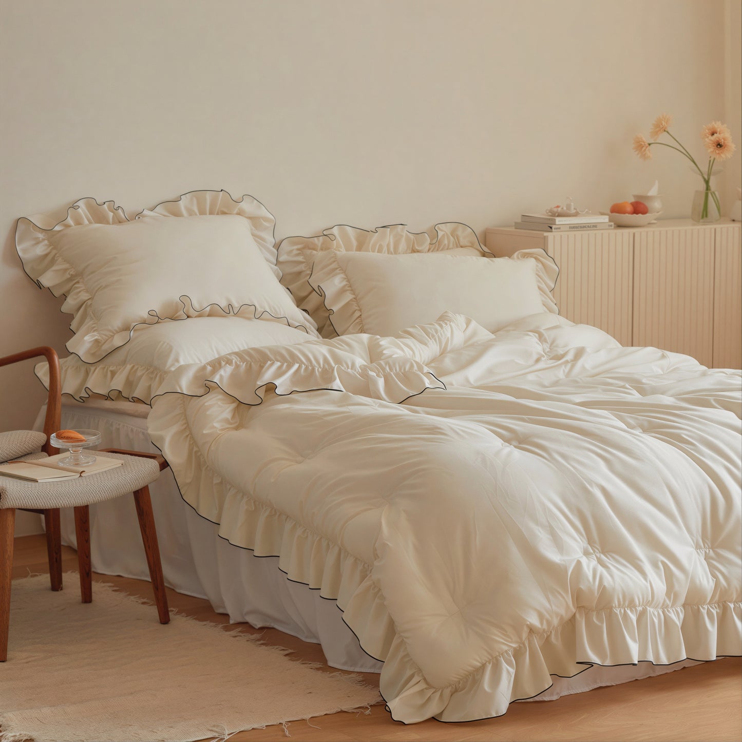 Hotel Style Dust Free Frill Comforter