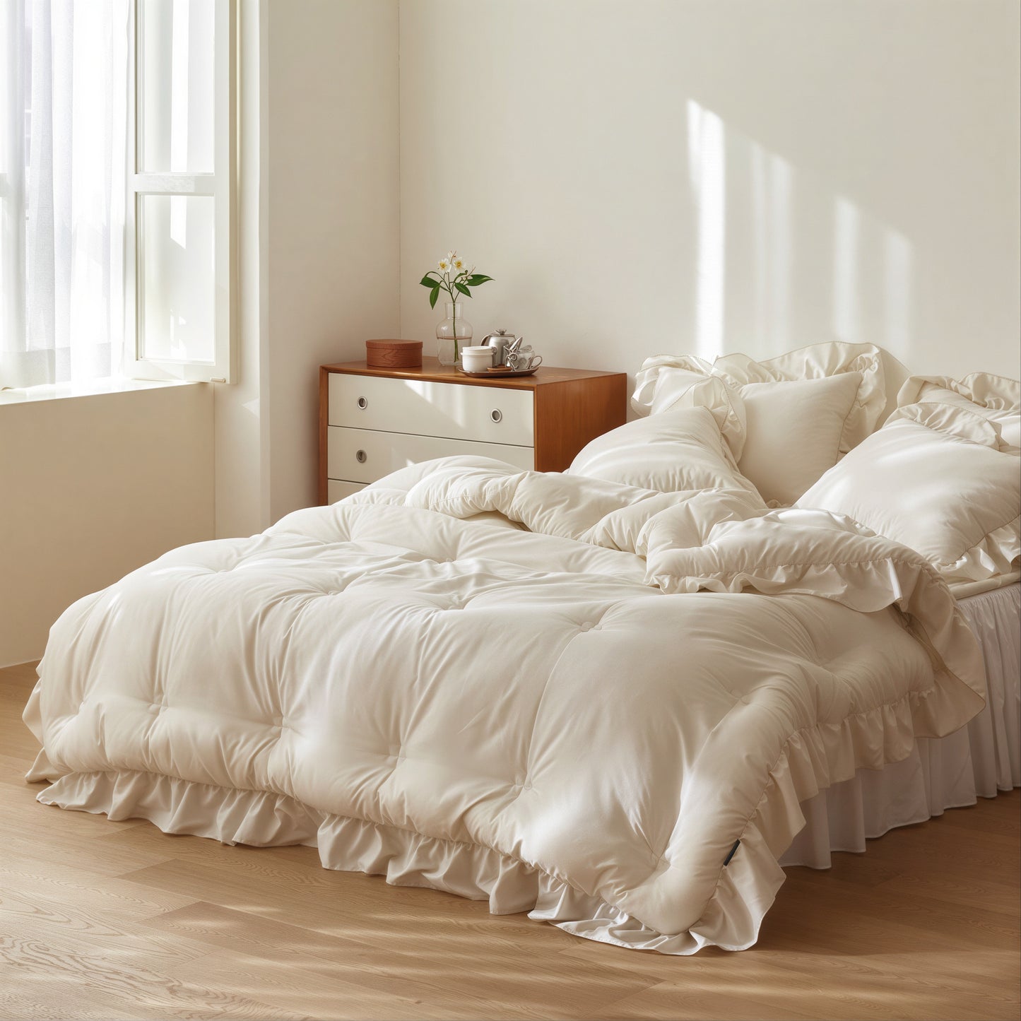 Hotel Style Dust Free Frill Comforter