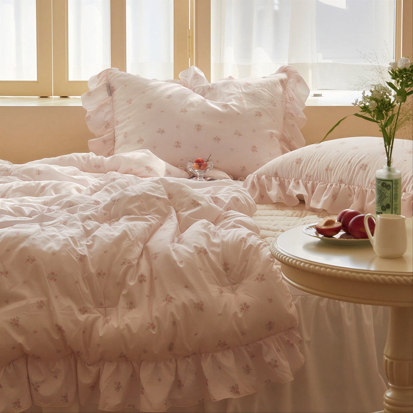 Hotel Style Dust Free Frill Comforter