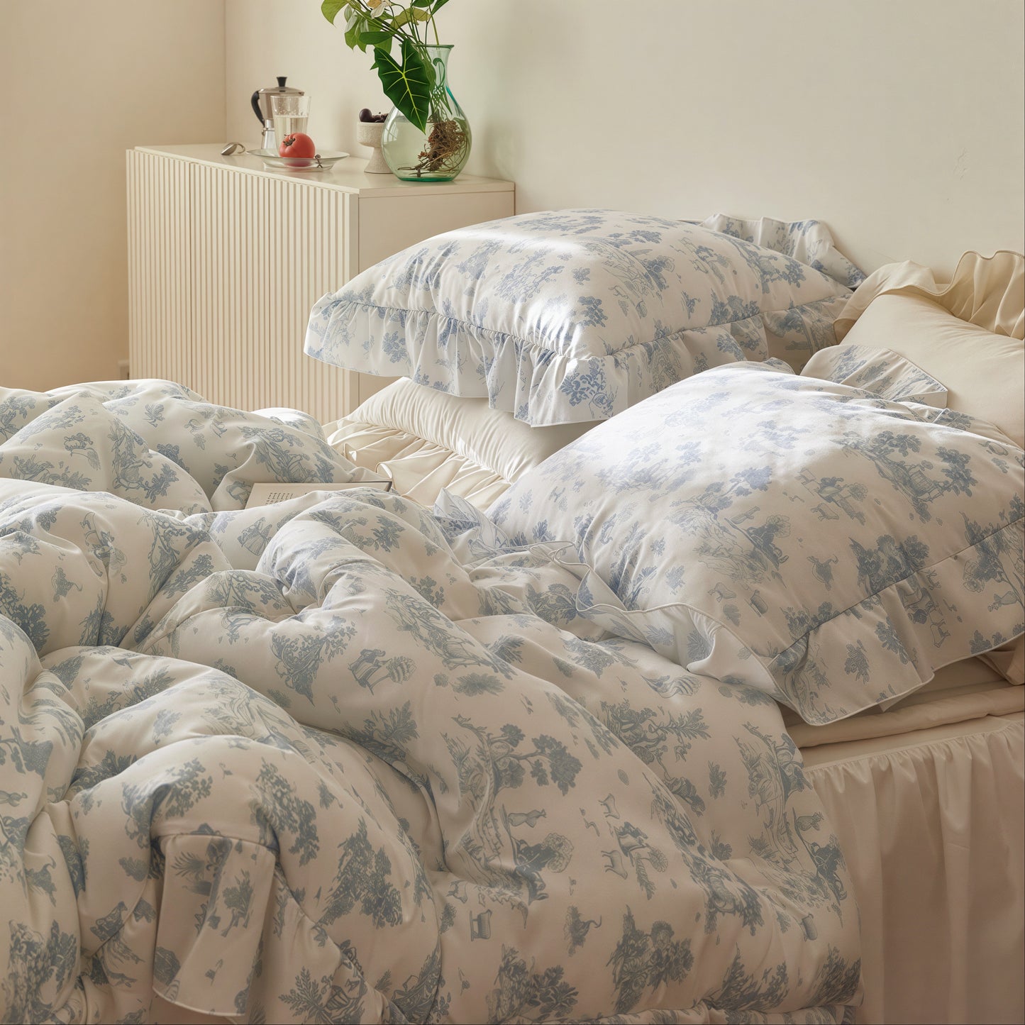 Hotel Style Dust Free Frill Comforter