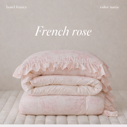 Hotel Style Dust Free Frill Comforter - lifestyle
