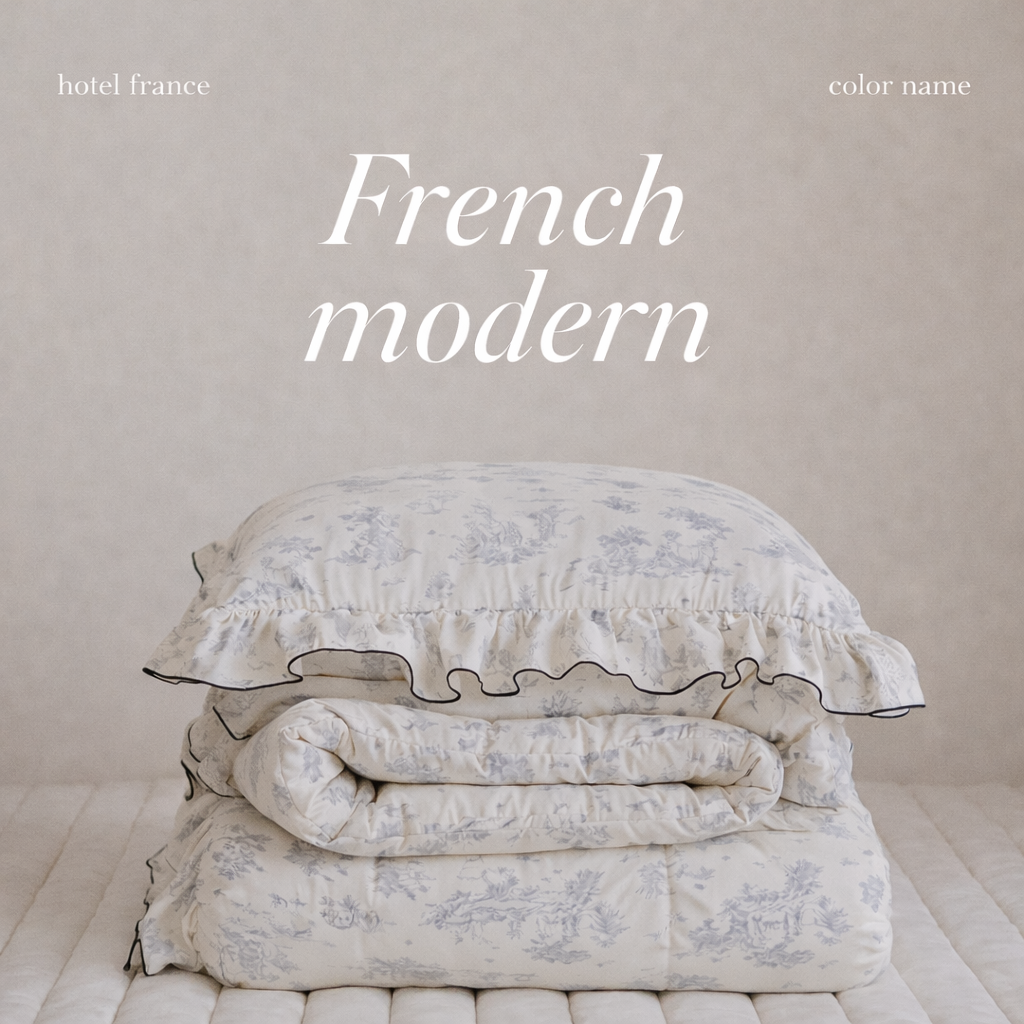 Hotel Style Dust Free Frill Comforter - close up