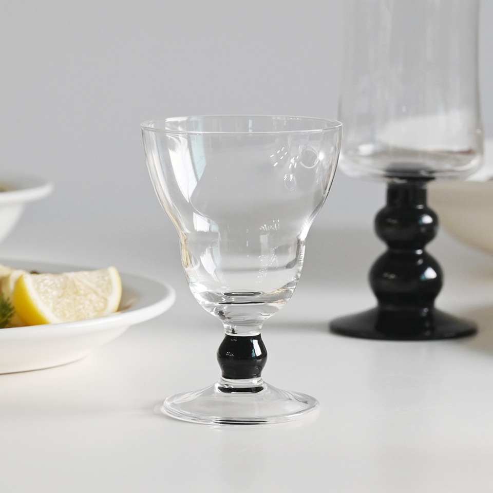 Rove Black Small Stem Glass